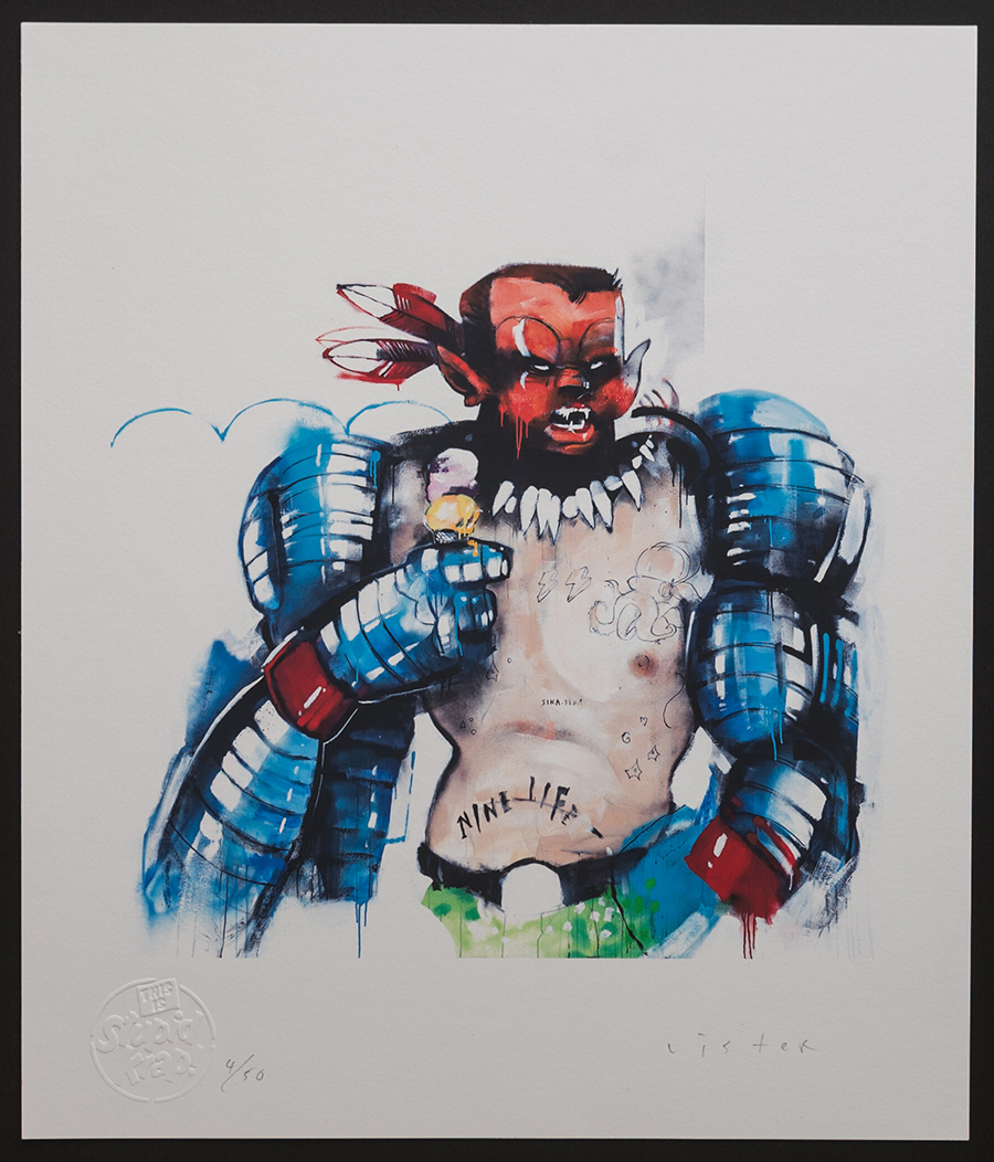 Locals in The Park by Anthony Lister, signed limited edition print with embossed stamp