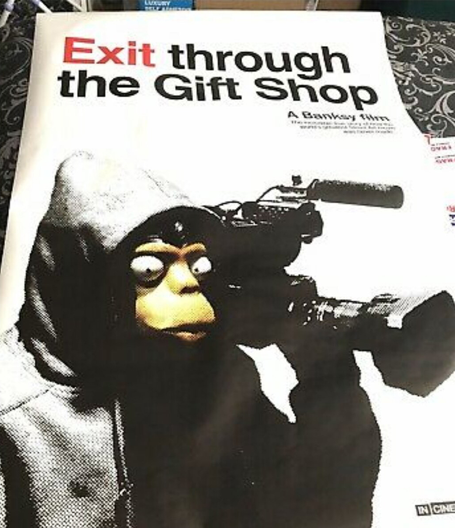 Close up of main image - Banksy Official Cinema Poster for Exit Through The Gift Shop Movie