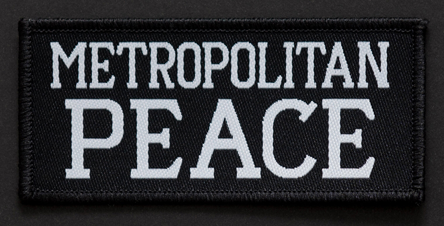 Buy Banksy Metropolitan Peace Embroidered Patch from War Boutique
