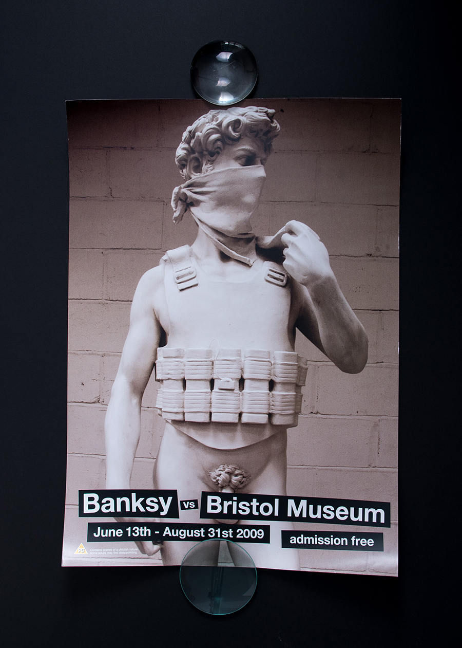 Banksy poster - Banksy vs Bristol Museum - David Statue