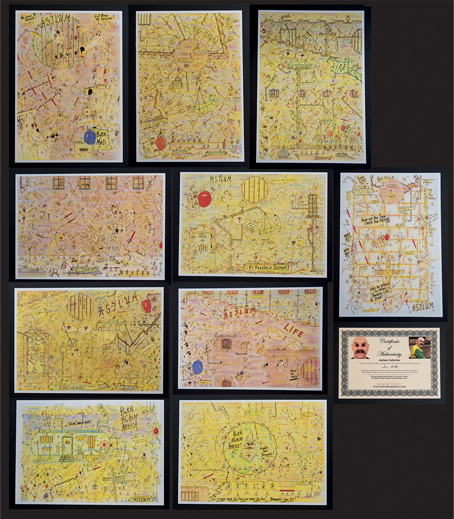 Charles Bronson - Asylum collection - Ten limited edition prints - A4 size