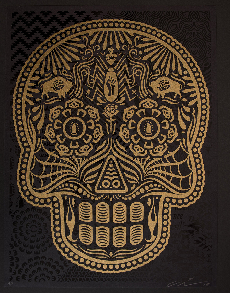 Day Of The Dead skull print CALAVERA by Ernesto Yerena Montejano