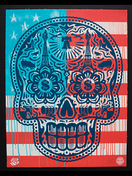 Ernesto Yerena Shepard Fairey OBEY Collaboration - Merica Deterioration - signed limited editionn of only 2