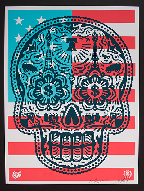 Buy Merica print by a collaboration between Obey (Shepard Fairey) and Ernesto Yerena.