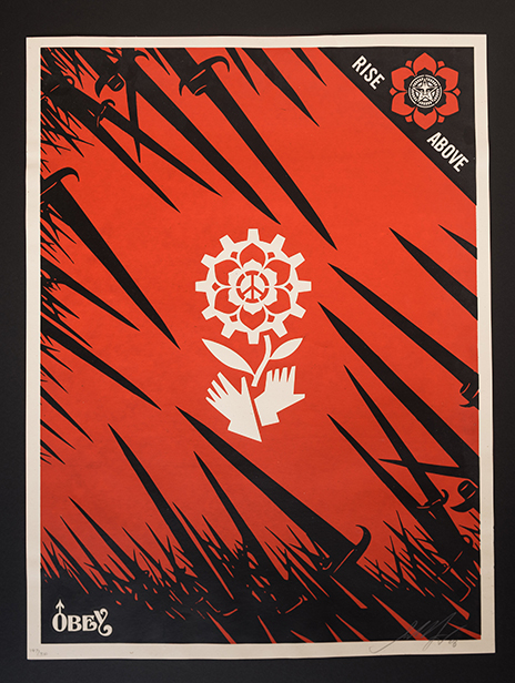 Shepard Fairey Obey - Bayonnettes Signed Limited Edition Art Print Poster 2006
