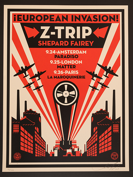 Obey Shepard Fairey European Invasion Z Trip Signed Art Print