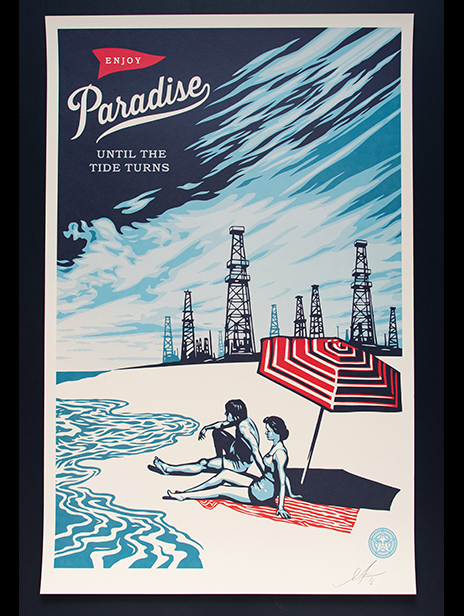 Shepard Fairey - Obey - Paradise Turns Signed Offset Poster 2016