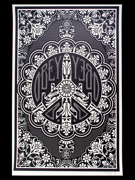 OBEY SHEPARD FAIREY PEACE BOMBER SIGNED signed offset lithograph 2009Obey Shepard Fairey Peace Bomber Signed Print 2009t-2009.html
