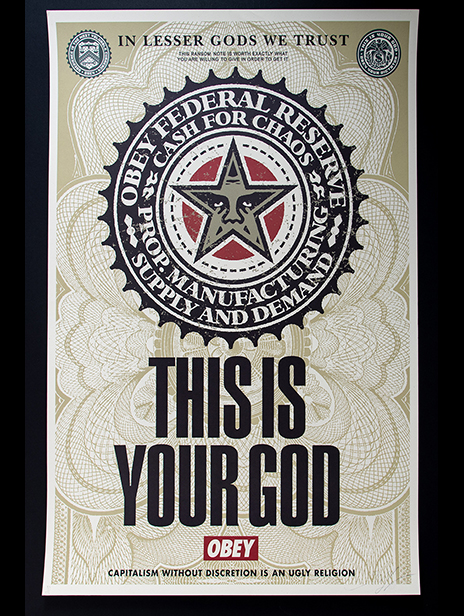 Shepard Fairey Obey - This Is Your God - signed Artists Proof