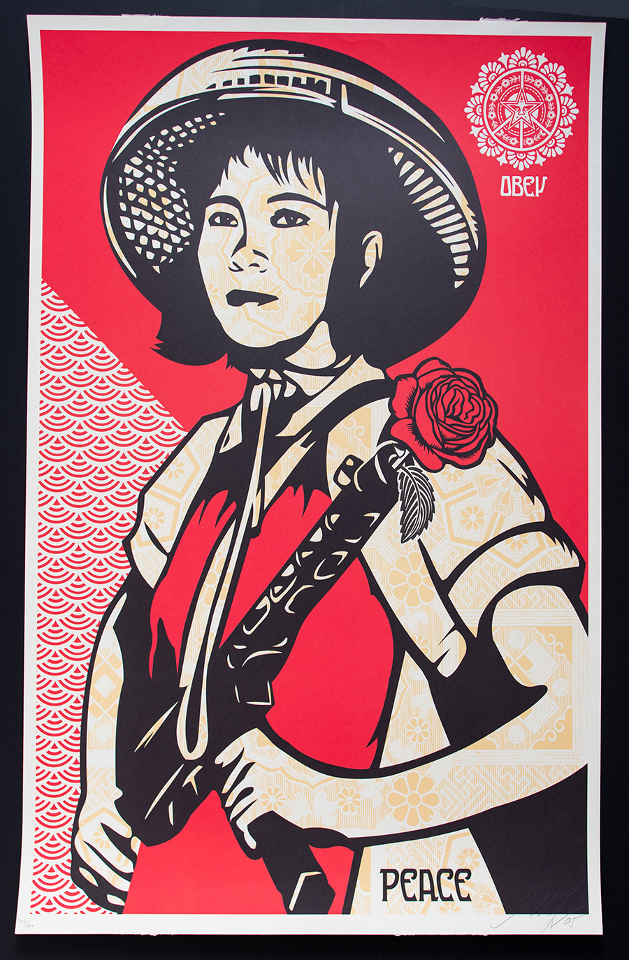 SHEPARD FAIREY - OBEY - REVOLUTIONARY WOMAN - SIGNED PRINT 2005