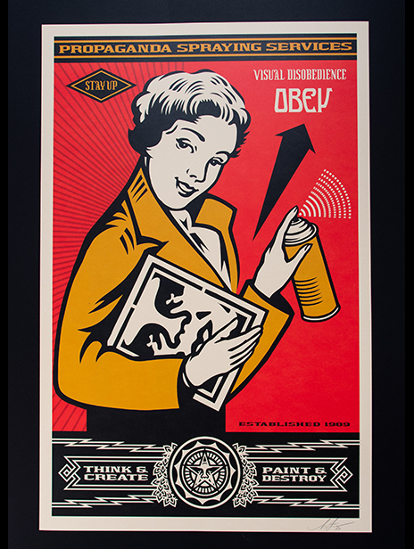Shepard Fairey Obey Stay Up Girl Signed Poster Print 2019