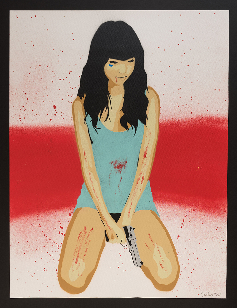 Solus - Girl With A Gun - Signed Artists Proof