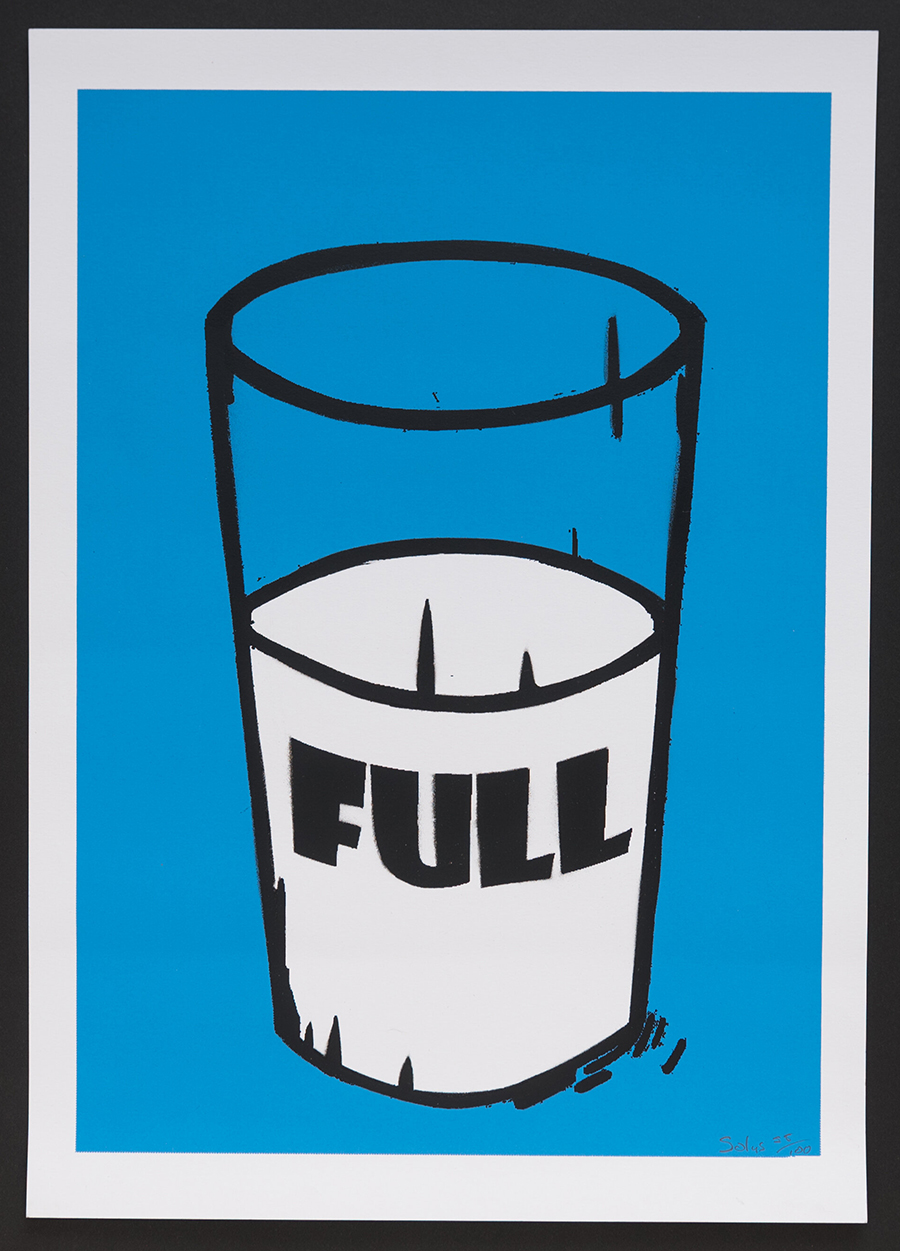 Solus - Glass half full - signed limited edition print
